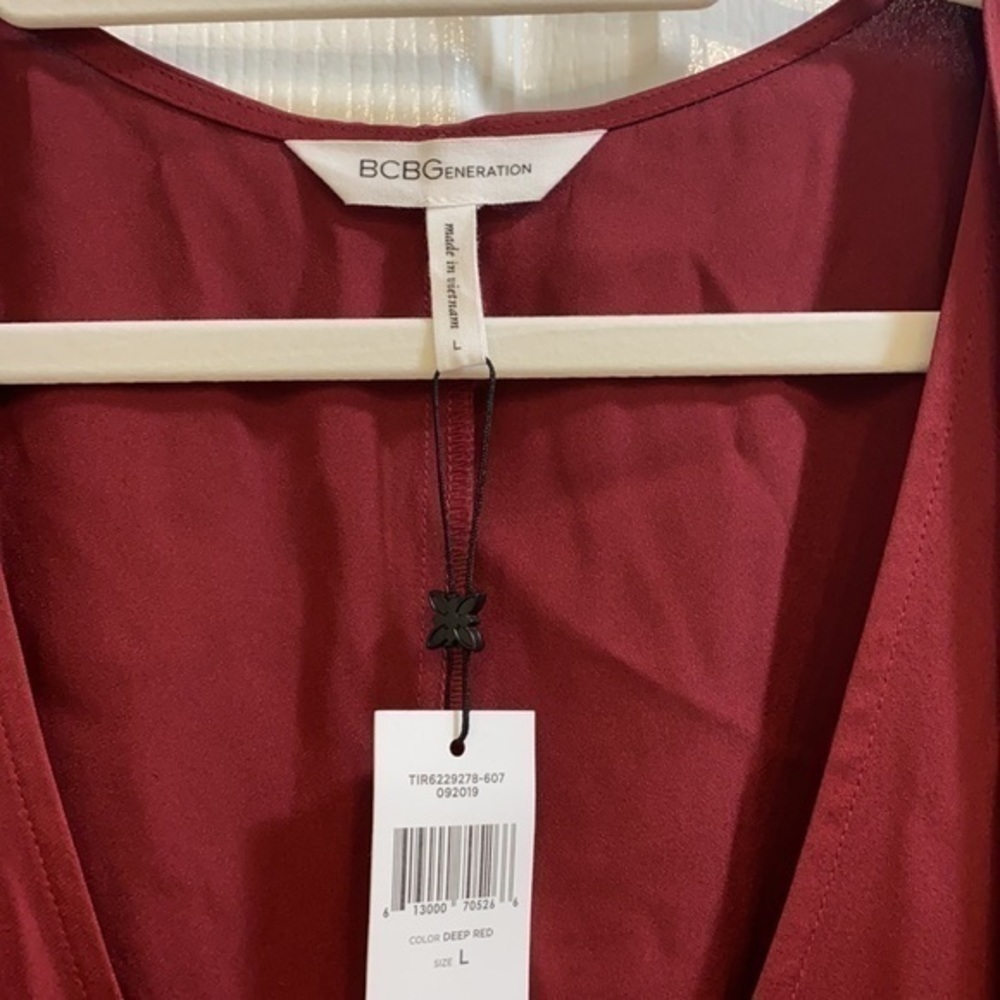 BCBGENERATION Deep Red Open Back Dress - Picture 6 of 6